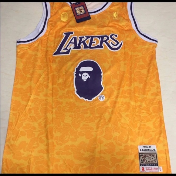 🔥Lakers X Bape 93 Fully Stitched Jersey🔥 - Picture 2 of 3